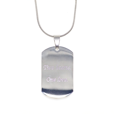 Mini Stainless Steel Heartbeat Dog Tag