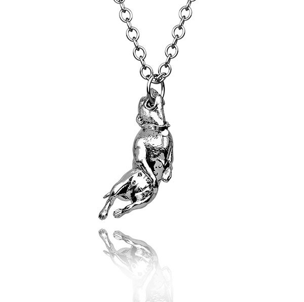 Stunning Staffordshire Bull Terrier Pendant 925 Sterling Silver