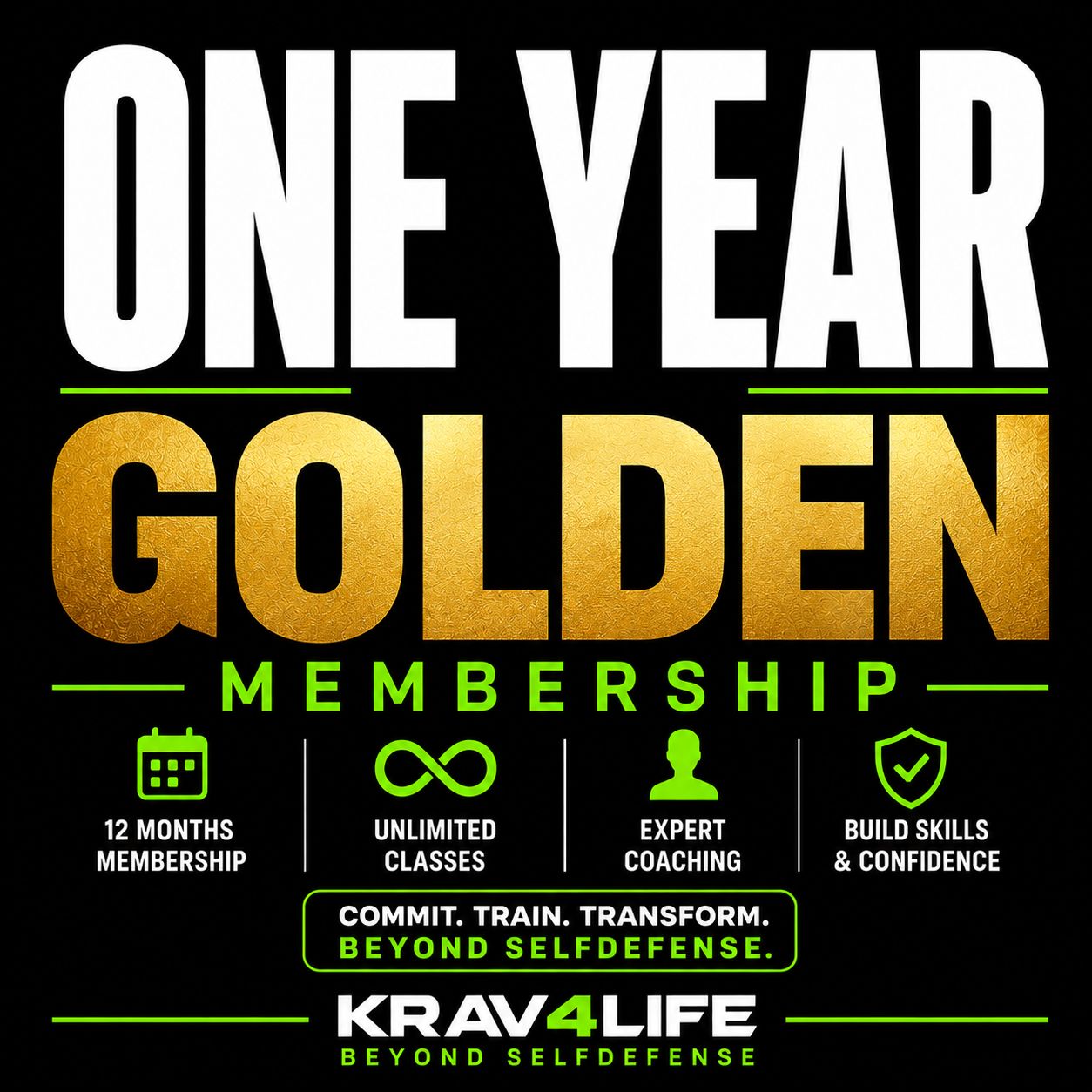 ONE YEAR GOLDEN MEMBERSHIP ONE YEAR GOLDEN MEMBERSHIP
