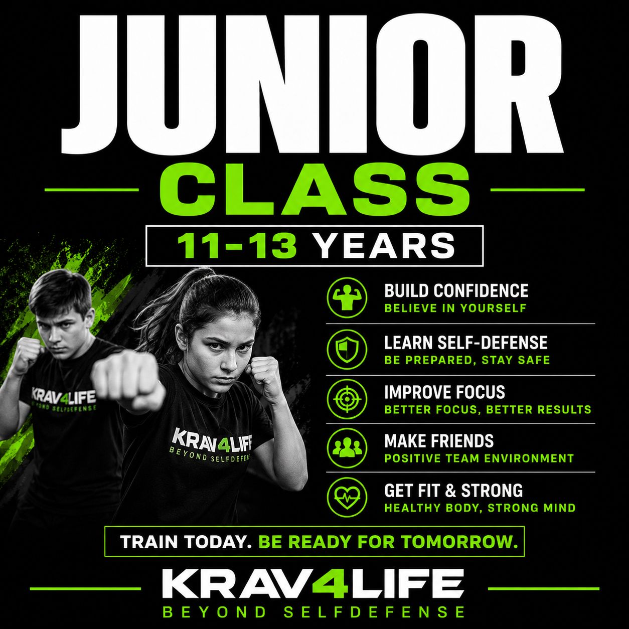 Junior Class 11-13 years Junior Class 11-13 years