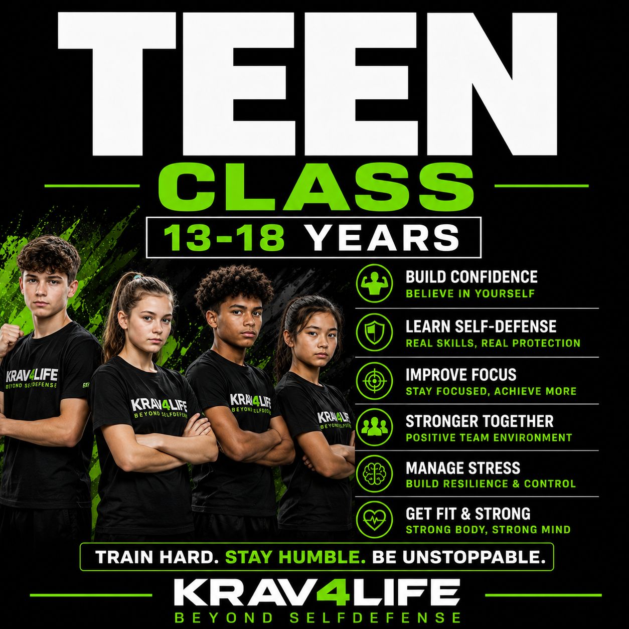 Teen class 13-18 years Teen class 13-18 years