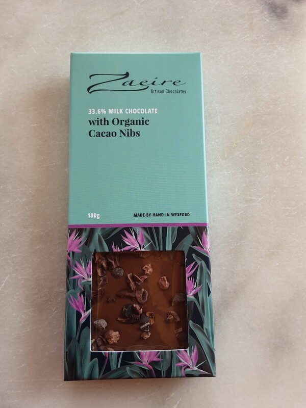 100g Milk Chocolate with Organic Cacao Nibs