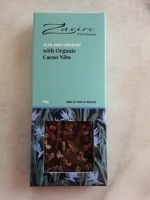 100g 70% Dark Chocolate with Organic Cacao Nibs