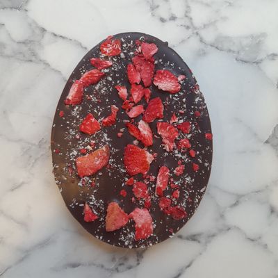 Dark Chocolate Egg with Strawberry &amp; Coconut