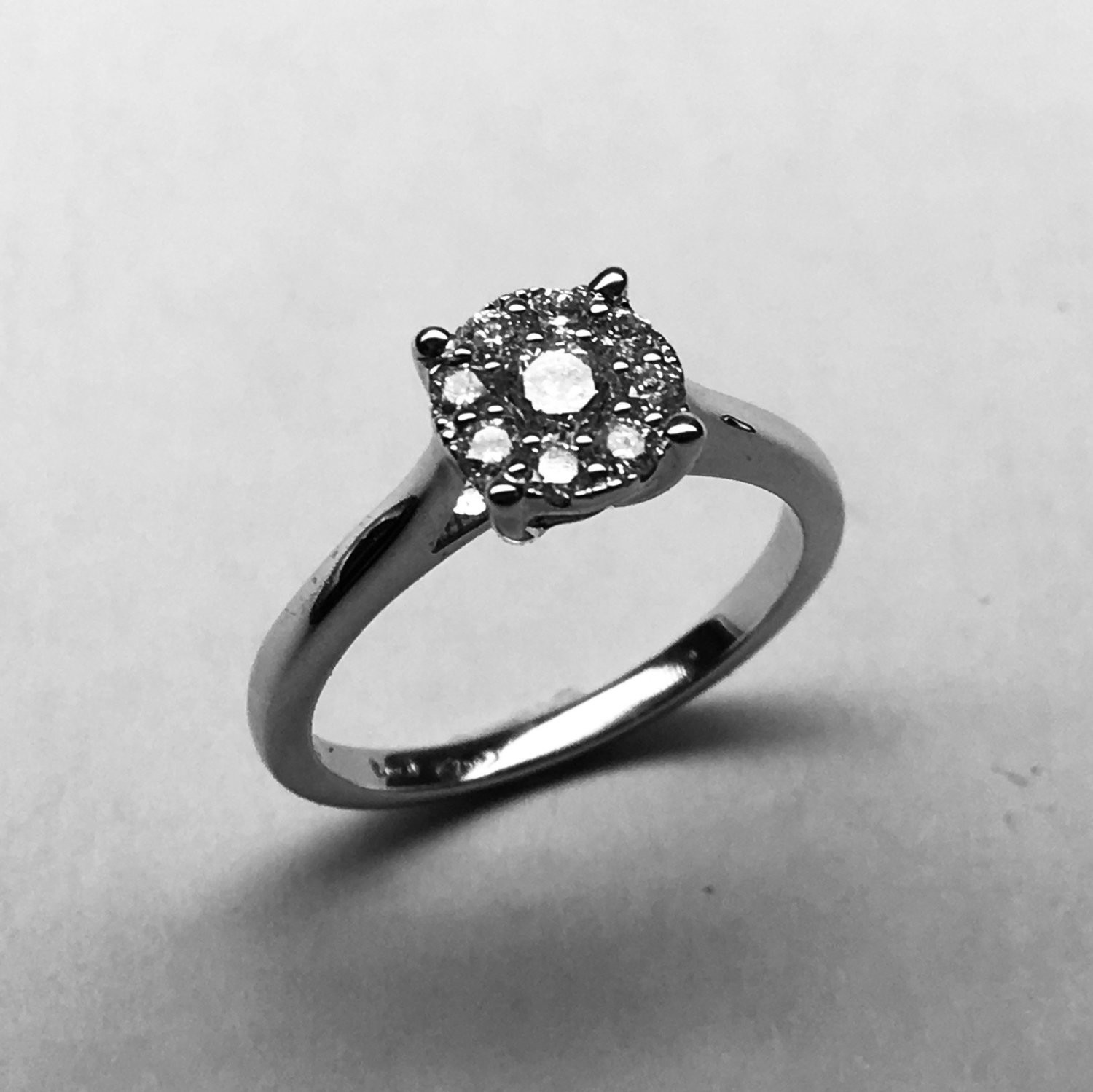 SORTIJA DE ORO BLANCO Y DIAMANTES  GAX1789