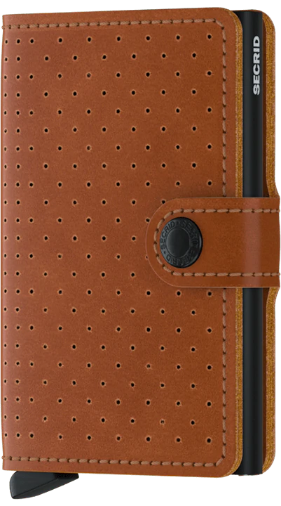 Miniwallet Perforated Cognac