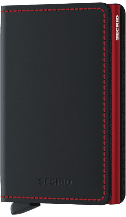 SLIMWALLET MATTE BLACK&RED