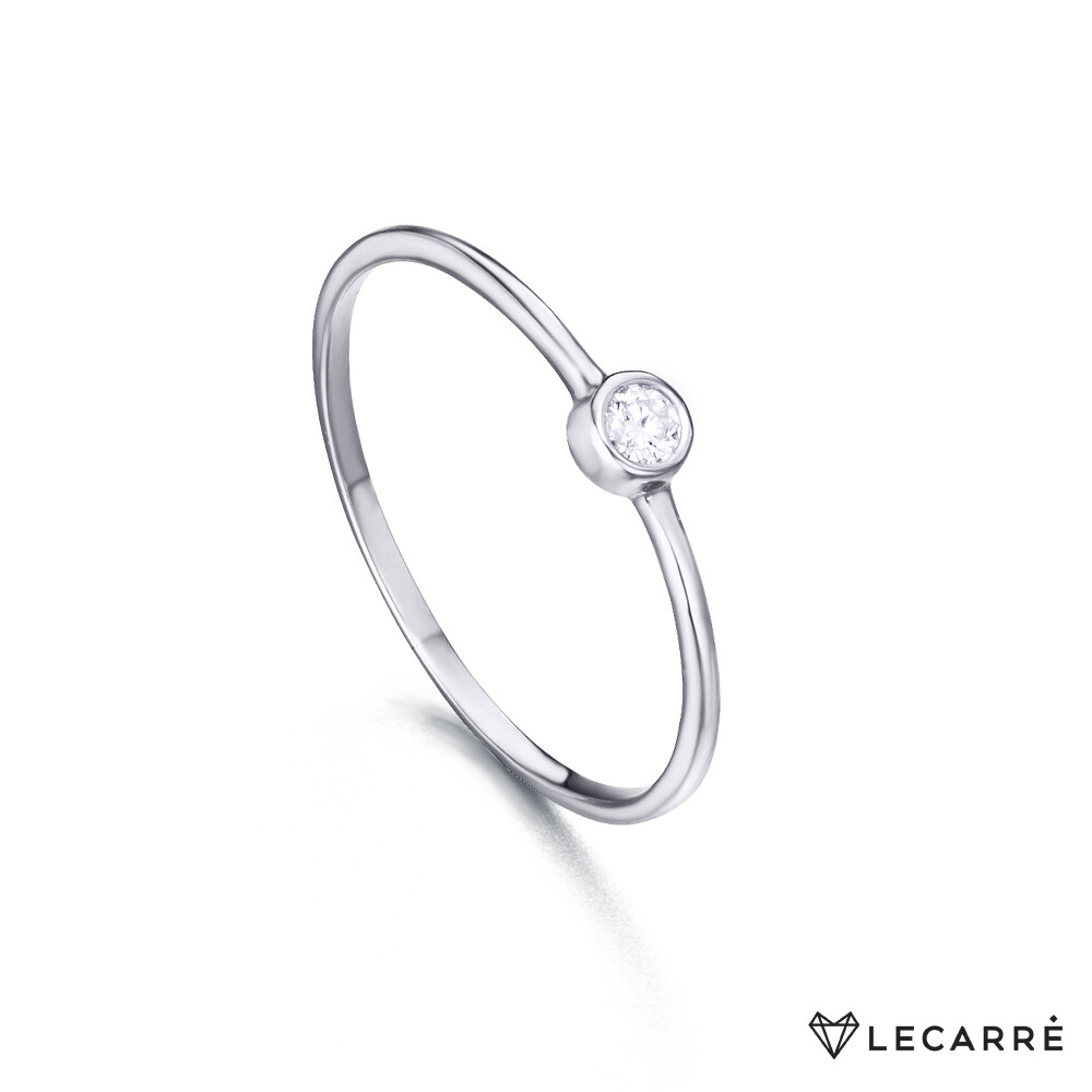 ANILLO SOLITARIO DE ORO BLANCO CON DIAMANTE. GA014OB.13