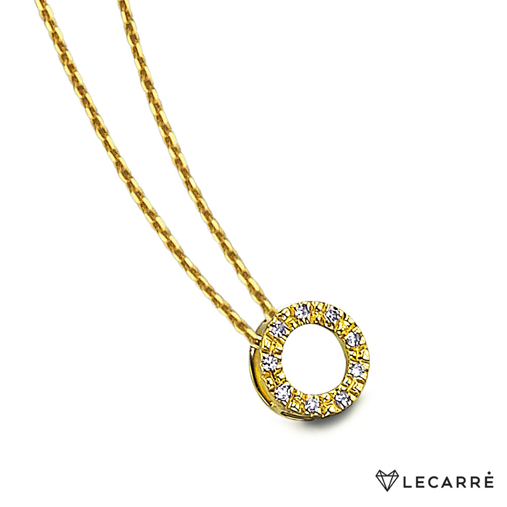 GARGANTILLA CÍRCULO DIAMANTES ORO AMARILLO. GD026OA.00