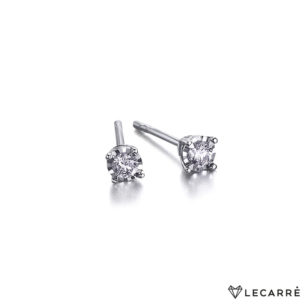 PENDIENTES DORMILONA DE ORO BLANCO CON DIAMANTES. BRIL.00481.00