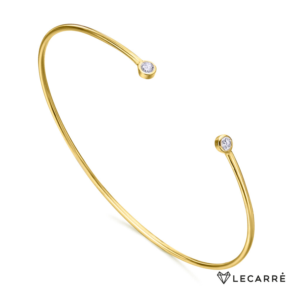 PULSERA RÍGIDA DE ORO CON CHATONES CON DIAMANTES. GC019OA.00