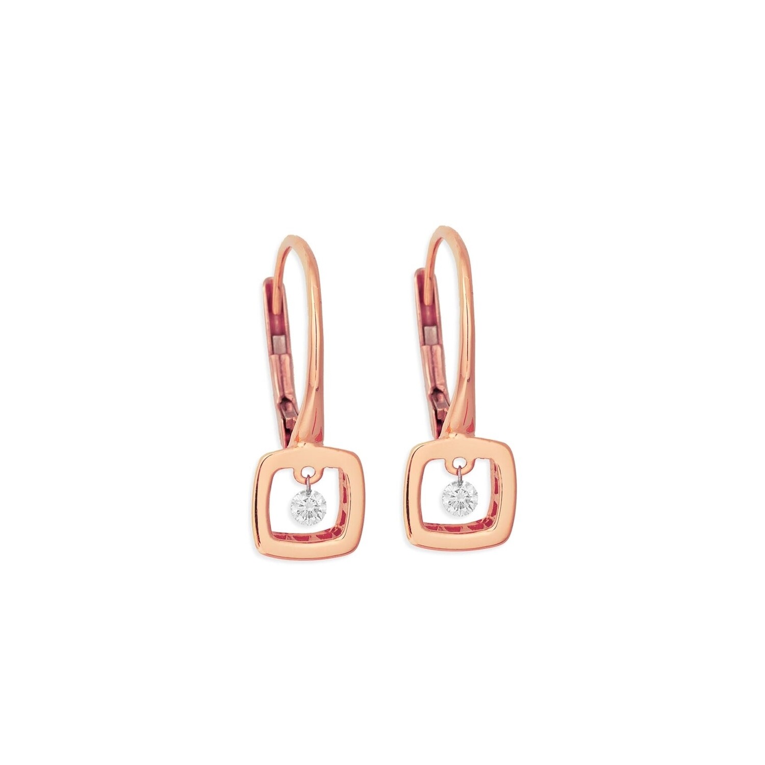 PENDIENTES PONTE VECCHIO EN ORO ROSA CON DIAMANTES. CO1777BRR