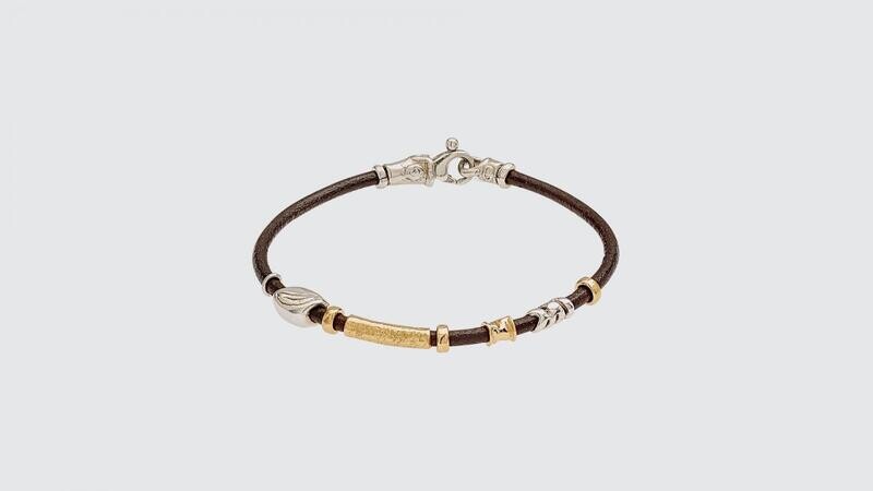PULSERA MISANI EN ORO AMARILLO Y PLATA. B2007