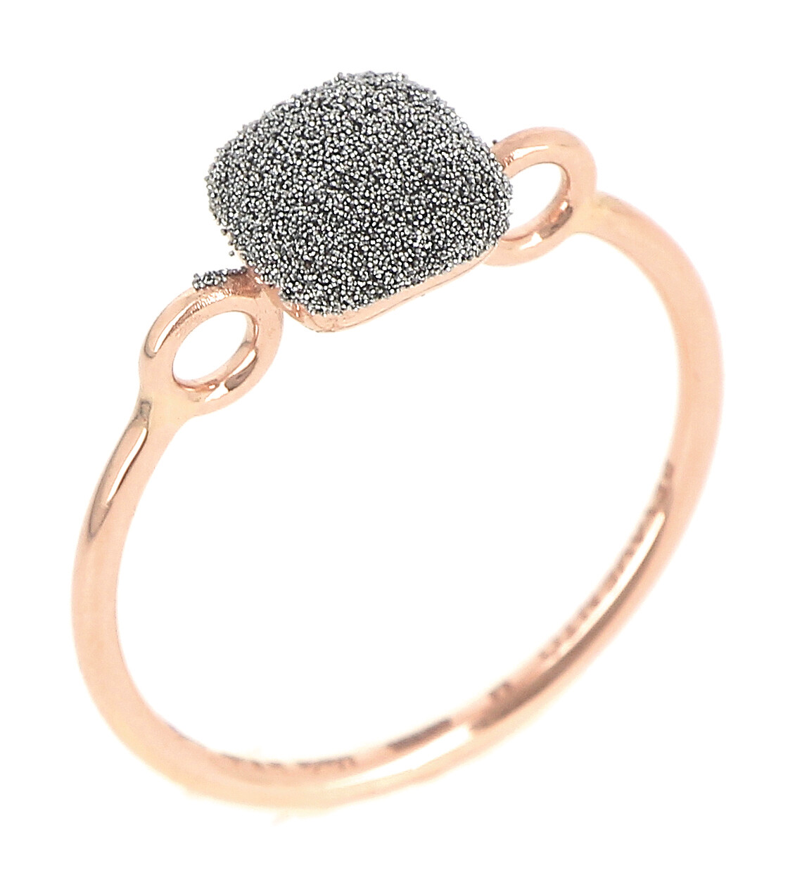 ANILLO DE PESAVENTO DE ORO ROSA Y POLVO DE DIAMANTE. YCKTA019/M