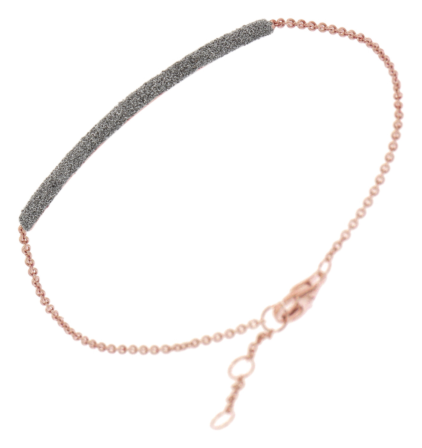 PULSERA PESAVENTO DE ORO ROSA Y POLVO DE DIAMANTE GRIS.YCKTD005