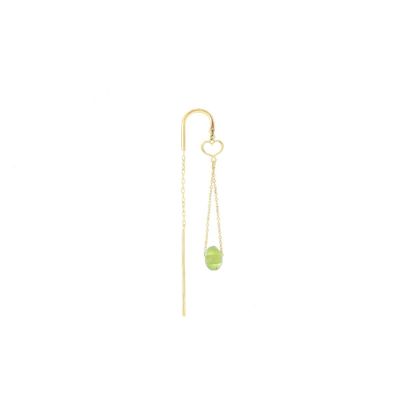 PENDIENTE DE AGUJA EN ORO AMARILLO Y PERIDOTO VERDE. ORSSOU1PR