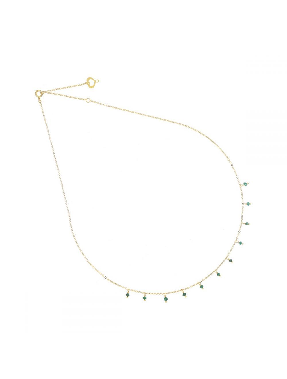 COLLAR EN ORO AMARILLO Y DIAMANTES VERDES. GCDMV11