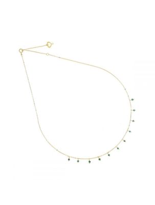 COLLAR EN ORO AMARILLO Y DIAMANTES VERDES. GCDMV11