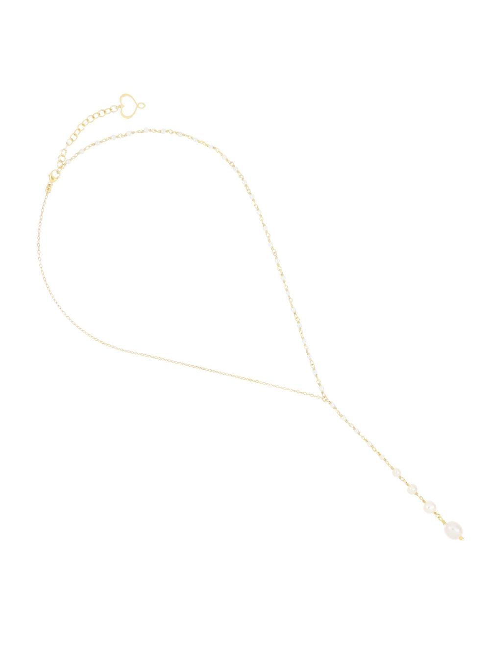 COLLAR DE PLATA CON BAÑO DE ORO AMARILLO Y PERLAS. GCONDPRCT