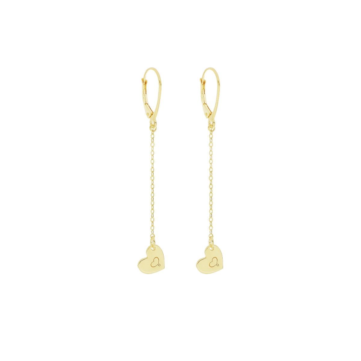 PENDIENTES DE PLATA CON BAÑO DE ORO AMARILLO. ORARC72