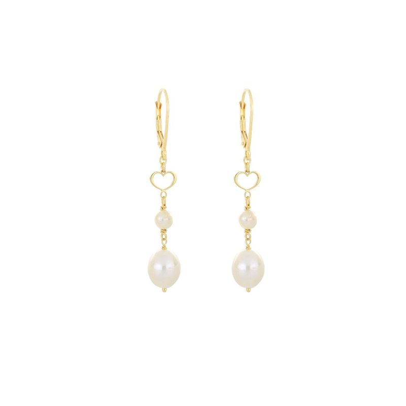 PENDIENTES DE PLATA CON BAÑO DE ORO AMARILLO Y PERLAS. OROND1P2MS
