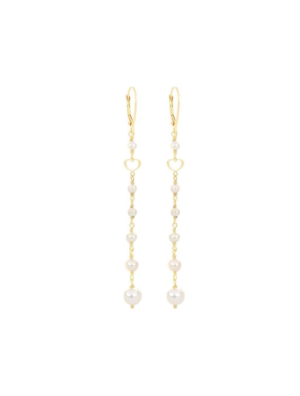 PENDIENTES DE PLATA CON BAÑO DE ORO AMARILLO Y PERLAS. OROND1P6MS