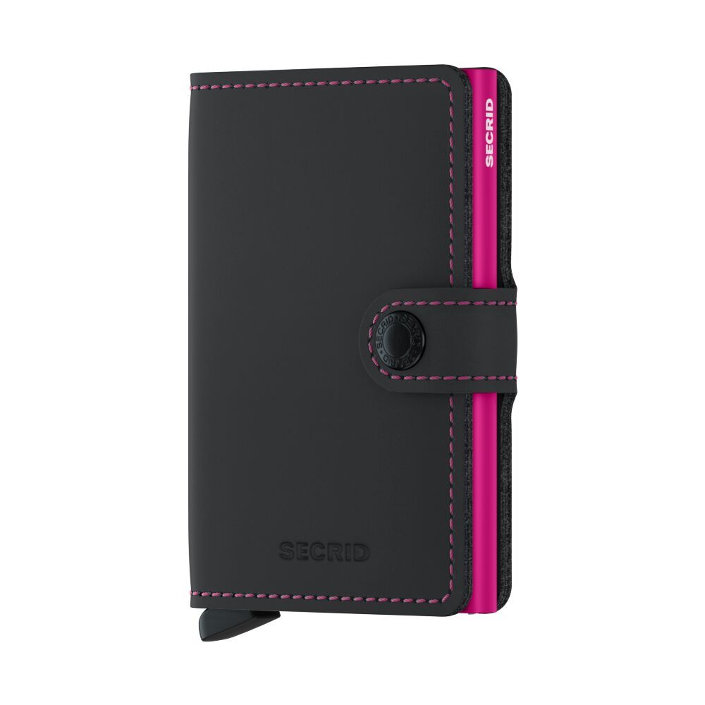 MINIWALLET  MATTE BLACK&FUCHSIA