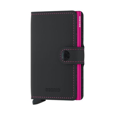 MINIWALLET  MATTE BLACK&FUCHSIA