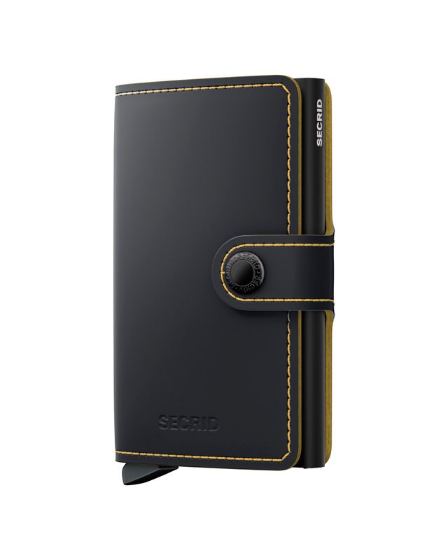 MINIWALLET MATTE BLACK&OCHRE