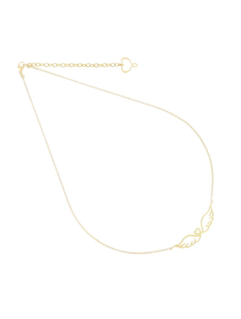 COLLAR TUS  ALAS DE PLATA CON BAÑO DE ORO AMARILLO . GCYOUCAL