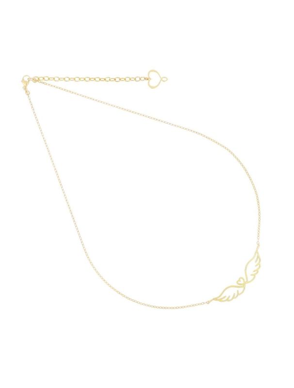 COLLAR TUS  ALAS DE PLATA CON BAÑO DE ORO AMARILLO . GCYOUCAL