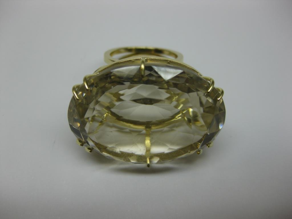 SORTIJA DE ORO CON CUARZO AMARILLO