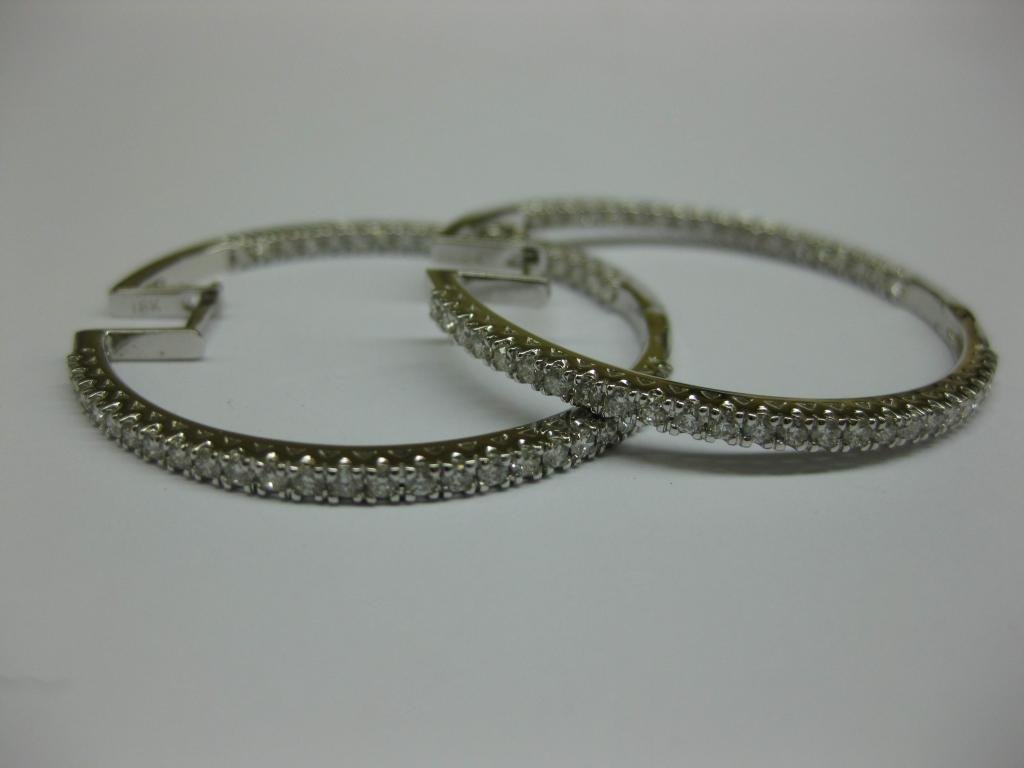 PENDIENTES DE ORO BLANCO Y DIAMANTES