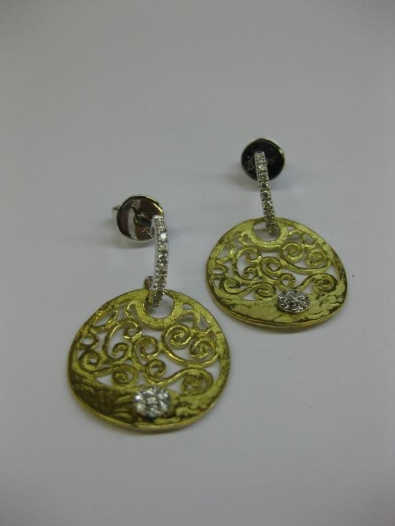 PENDIENTES DE ORO CON DIAMANTES