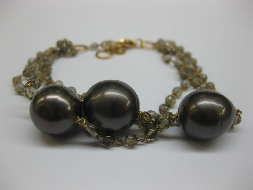 PULSERA DE ORO CON PERLAS