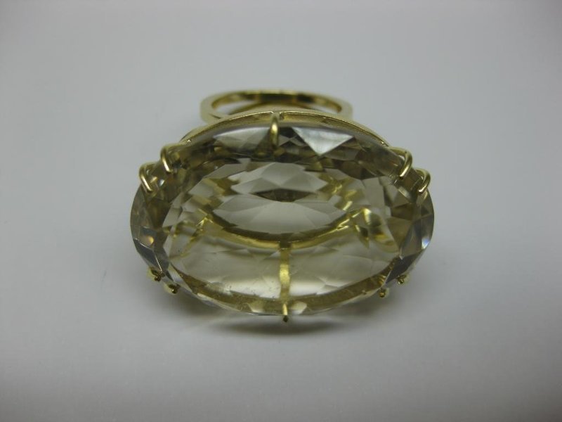 SORTIJA DE ORO CON CUARZO AMARILLO