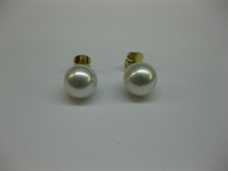 PENDIENTES DE ORO CON PERLAS AUSTRALIANAS
