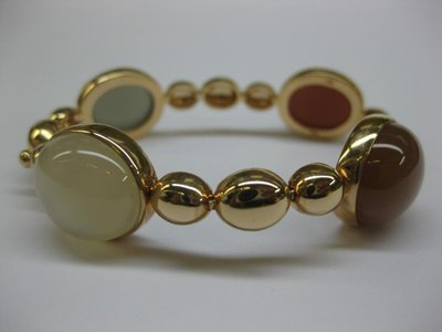 PULSERA DE ORO CON ADULARIAS