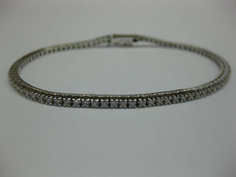 PULSERA DE ORO BLANCO CON DIAMANTES