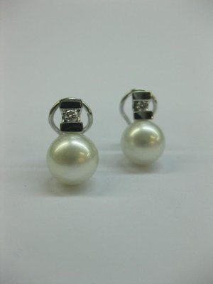 PENDIENTES DE ORO BLANCO CON PERLAS.TY08/11-12/0,17