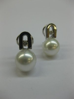 PENDIENTES DE ORO BLANCO CON PERLAS.TY01/11-12/0.20