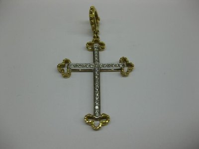 CRUZ DE ORO CON DIAMANTES