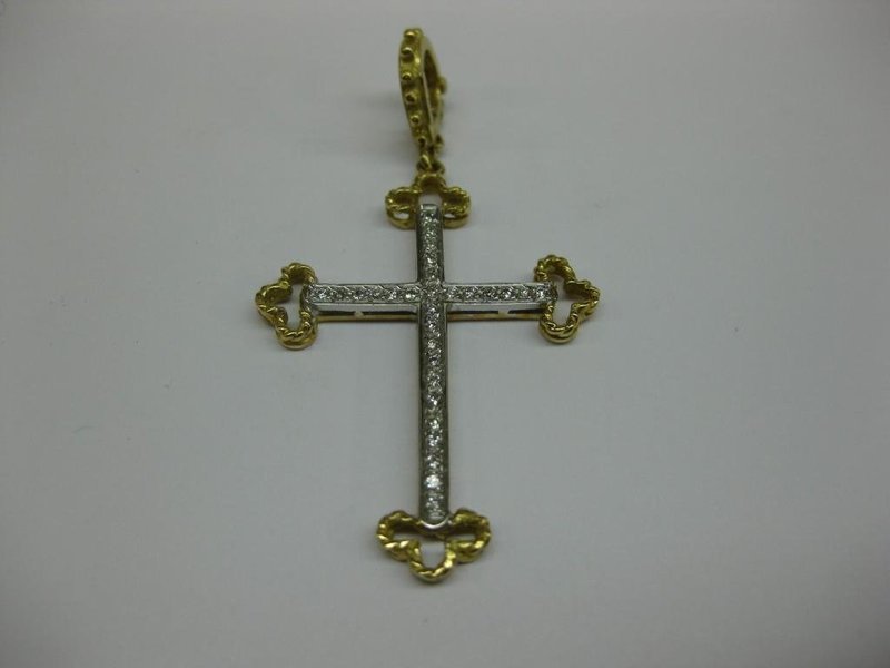 CRUZ DE ORO CON DIAMANTES