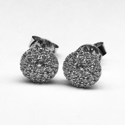PENDIENTES DE ORO BLANCO Y DIAMANTES P1515