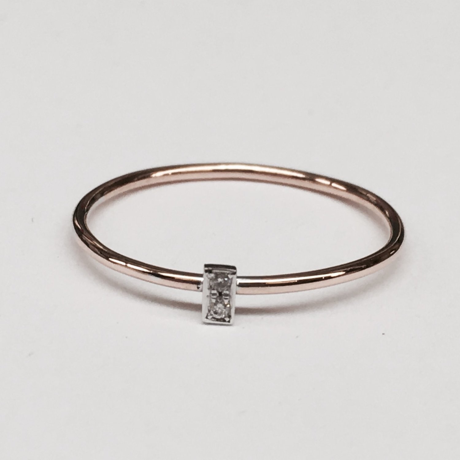 SORTIJA DE ORO ROSA CON DIAMANTES C.BERLÍN.42