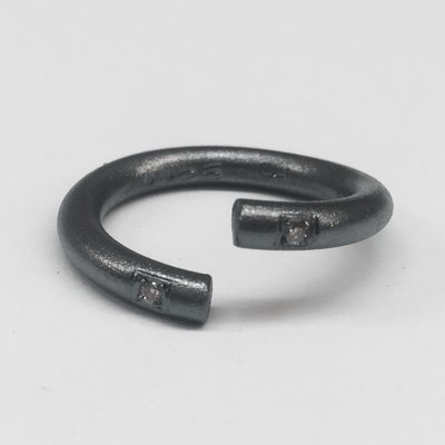 SORTIJA  DE PLATA CON DIAMANTES C.BERLÍN.AG.48