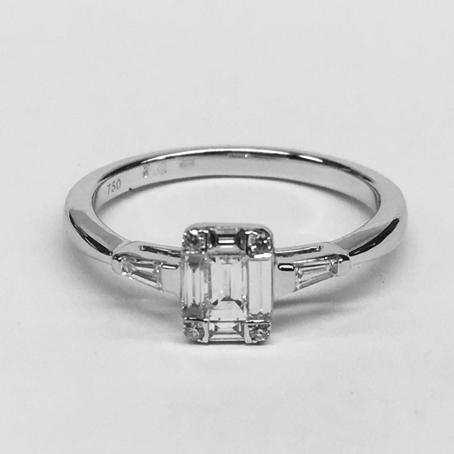 SORTIJA DE ORO BLANCO CON DIAMANTES 90736A/002
