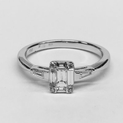 SORTIJA DE ORO BLANCO CON DIAMANTES 90736A/002