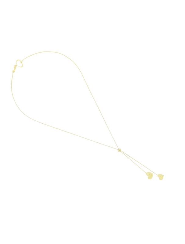COLLAR DE PLATA  CON DOS CORAZONES. GCARC22