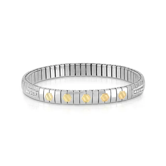 PULSERA EXTENSION CON SÍMBOLOS Y PAVÉ DE CUBIC ZIRCONIA. 047012 PULSERA EXTENSION CON SÍMBOLOS Y PAVÉ DE CUBIC ZIRCONIA. 047012